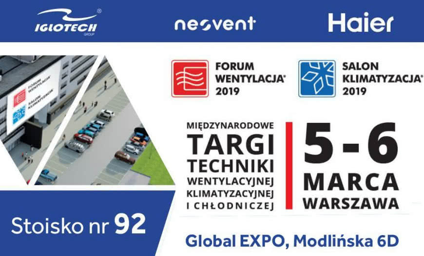 Iglotech wystąpi na Forum Wentylacja - Salon Klimatyzacja