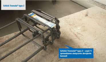 Schöck Tronsole® typu Z, F, L - izolacja akustyczna klatki schodowej