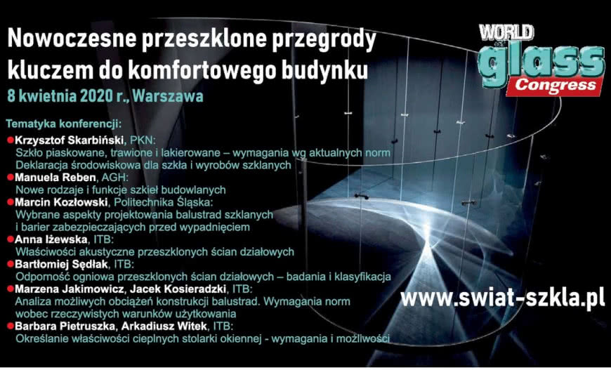 Konferencja Techniczna - nowoczesne przeszklone przegrody 