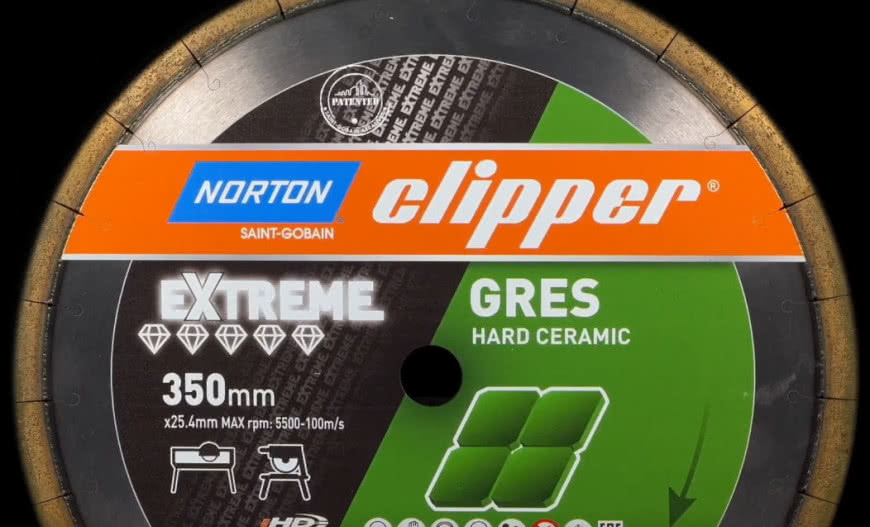 Tarcze diamentowe Norton Clipper Extreme Gres: do cięcia twardych i grubych płytek